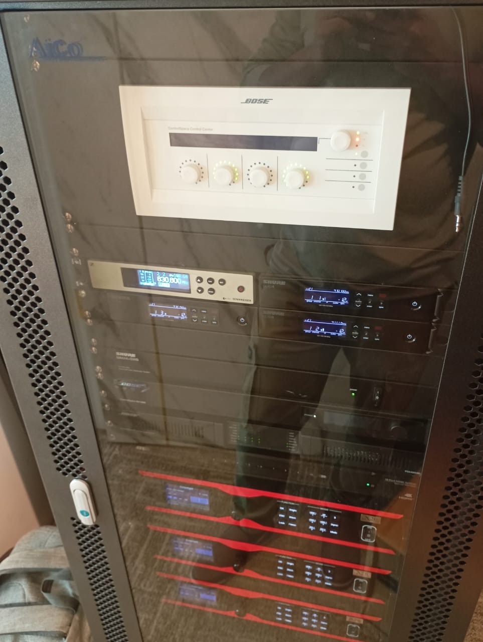 Corporate AV Rack — Bose, Shure & Sennheiser Integration