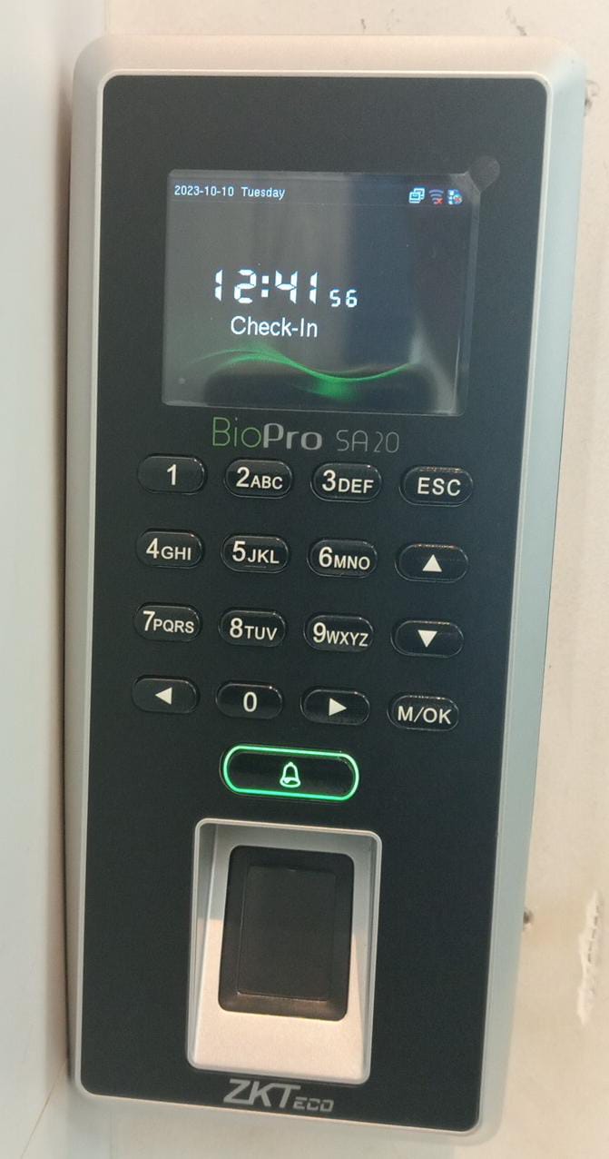 ZKTeco BioPro Attendance Terminal — Integrated with ERP/HRMS via API